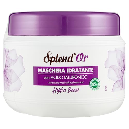 Splend'Or Maschera Capelli Idratante Acido Ialuronico 500Ml, 500Ml