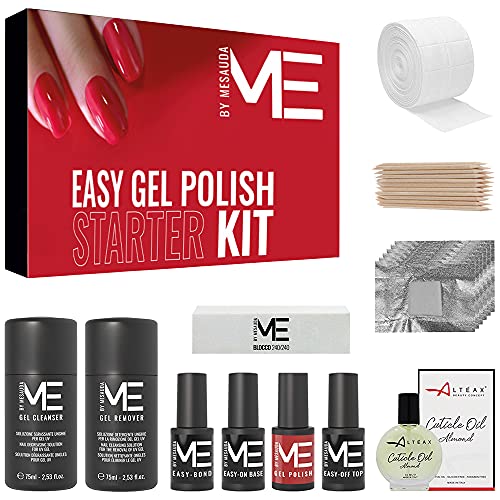 Mesauda Kit Semipermanente Unghie Starter Me Easy Gel Polish - Kit Smalto Semipermanente Unghie 5Ml New Formula + Omaggio Olio Cuticole Altéax Con Acc