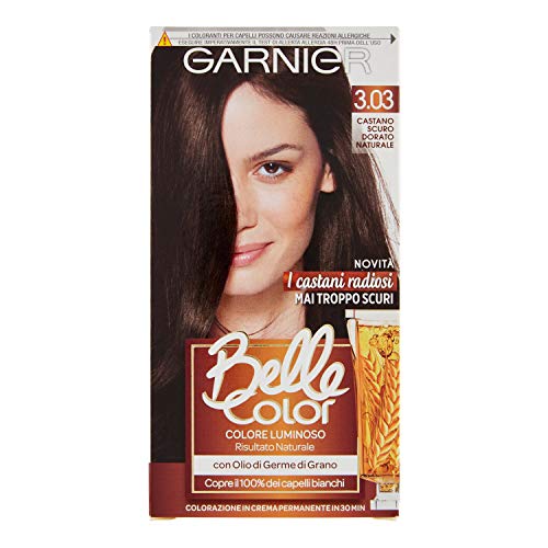 Garnier Belle Color Colorazione In Crema Permanente, 3.03 Castano Scuro Dorato Naturale