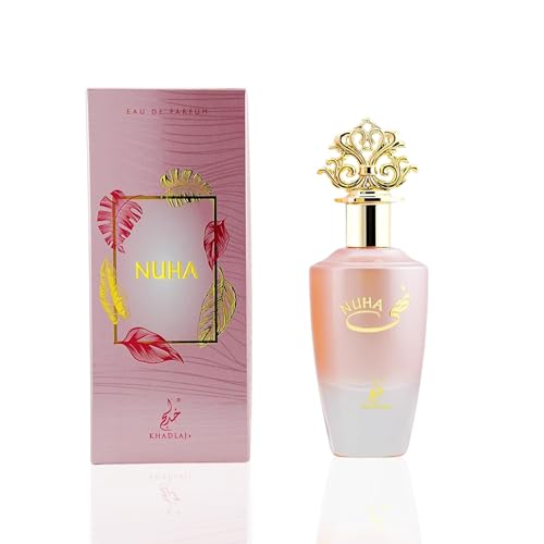 Khadlaj - Nuha Eau De Parfum | Fragranza Unisex Floreale E Legnato | Aroma Sofisticato Duraturo | Ideale Per Ogni Occasione, Design Elegante Del Vaset