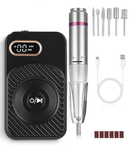 Fresa Per Unghie, 45000Rpm Lima Elettrica Per Unghie, Velocità Regolabile, Frese Per Unghie, Nail Drill, Manicure E Pedicure Elettrico, Regalo Per Rag