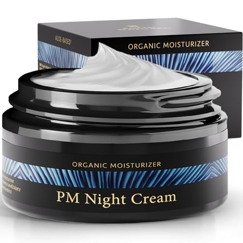 Crema Viso Antirughe Donna 50Ml, Crema Idratante Viso - Crema Viso Notte - Ceramidi Burro Di Karitè Puro E Aloe Vera Per Pelle Sensibile - Crema Viso 
