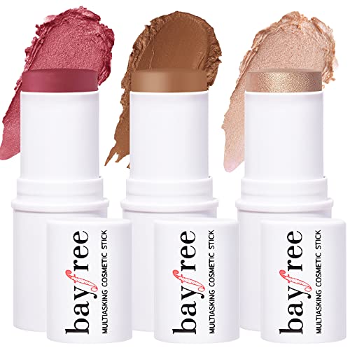 Kimuse Multi-Stick Fard In Stick Per Guancia, Occhi E Labbra, Illuminante & Contouring Viso In Crema : Texture Cremosa E Risultato A Lunga Tenuta