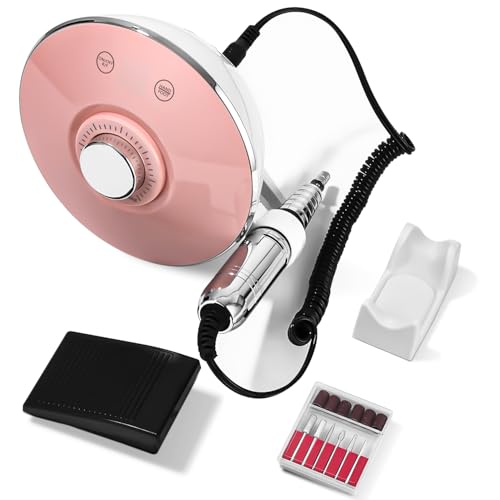 Fresa Per Unghie 45000 Rpm, Fresa Unghie Professionale 6 En 1, Fresa Per Unghie Professionale, Con Pedale/Lcd-Visualizzazione, Frese Per Unghie, Fresa