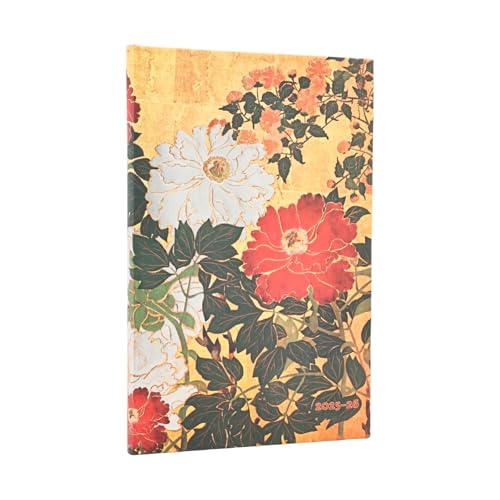 2026 Natsu (Rinpa Florals) Maxi 18-Month Vertical Hardcover Flexi Dayplanner 2025-2026 (Elastic Band Closure): Kalendarz 18-Miesięczny