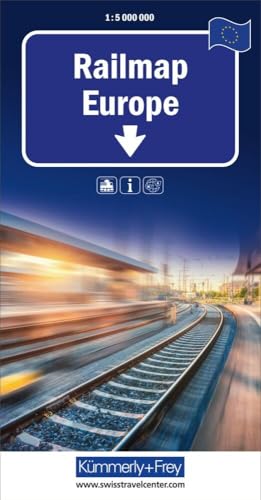 Kümmerly+Frey Europa, Railmap 1:5 Mio.: Praktisch, Übersichtlich Und Unverzichtbar Für Bahnreisende: 0120