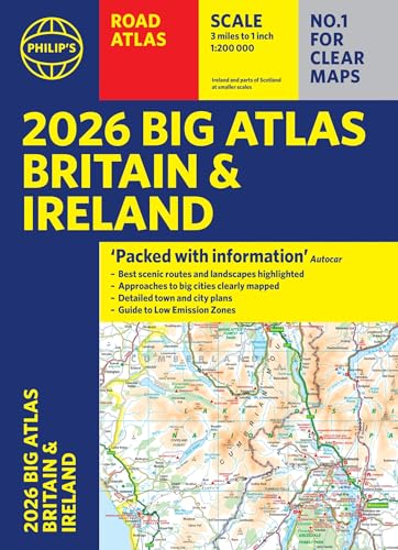 2026 Philip'S Big Road Atlas Of Britain & Ireland: (A3 Paperback)