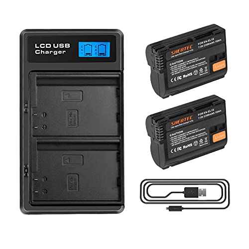 2X Shentec 7.0V 2300Mah Compatibile Batteria En-El15 En-El15A En-El15B En-El15C Mh-25 Mh-25A D7100 D750 D7000 D700 D7200 D810 D810A D850 D800 D800E D5