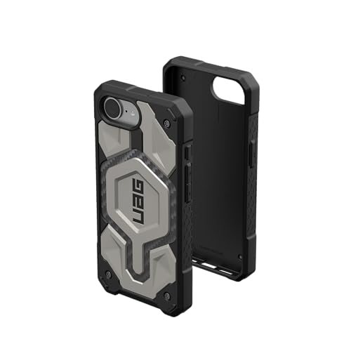 Urban Armor Gear Monarch Pro Compatibile Apple Iphone 16E Custodia (Ricarica Wireless / Magnetica Compatibile, Protezione A 5 Strati) Titanio