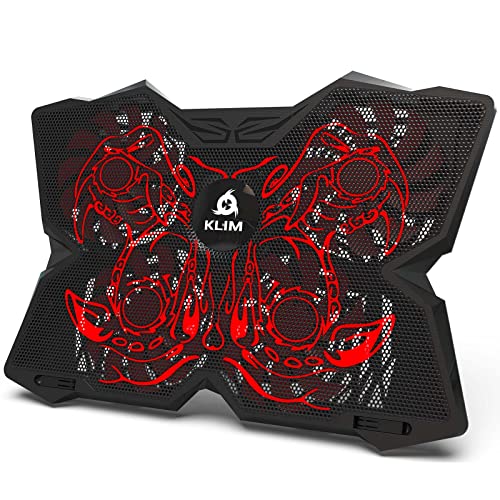 Klim Cobra - Base Di Raffreddamento Pc Portatile + Il Più Potente Supporto Pc Portatile + Azione Rapida 1200 Rpm + Gaming Laptop Stand + Nero + Novità