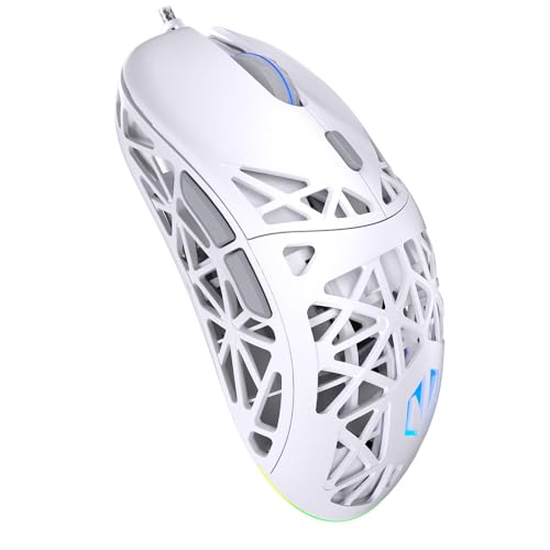 Endorfy Liv Onyx White, Mouse Da Gioco Bianco, Design Ultraleggero (54 G), Massimo 12.000 Dpi, Pixart Paw3311, Kailh Gm 4.0, Usb-A, Software Dedicato,