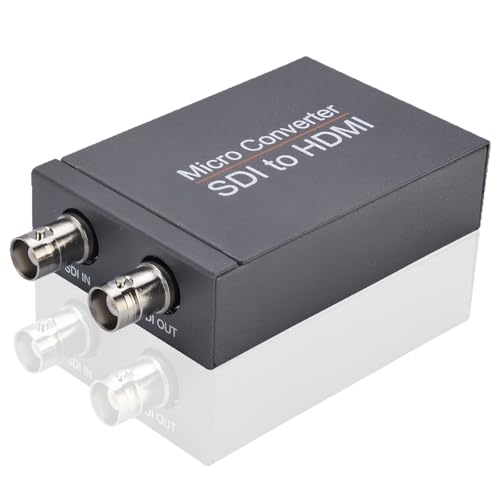 Queen.Y Convertitore Da Sdi A Hdmi 3G- Sdi Hd- Adattatore Da Sdi A Hdmi (Con Alimentatore) Display Di Trasmissione Del Segnale Veloce 1080P Sdi In Hdm