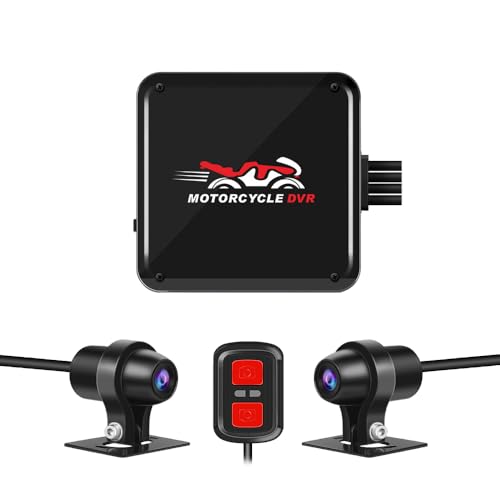 Vsysto Moto Dash Cam Fotocamera Per Moto Doppia Fotocamera 1080P Fotocamera Anteriore E Posteriore Schermo 140 ° Grandangolo Videocamera Sportiva Impe
