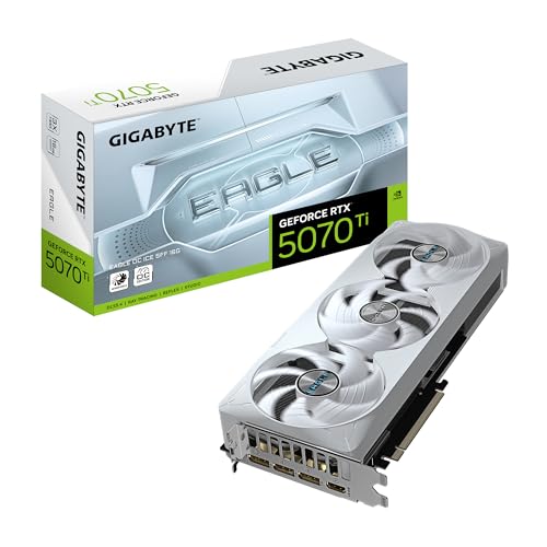 Gigabyte Geforce Rtx 5070 Ti Eagle Oc Ice Sff 16G Scheda Grafica - 16Gb Gddr7, 256 Bit, Pci-E 5.0, 2542 Mhz Core Clock, 3 X Dp 2.1A, 1 X Hdmi 2.1B, Nv