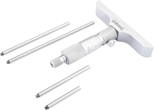 Dasqua 4611-8115 - Micrometro Di Profondità Con Controllo 0-75 Mm, Din 863