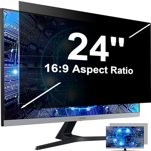 Pellicola Privacy Monitor 24 Pollici, Rimovibile Filtro Privacy Schermo Per Widescreen Computer, Anti Glare/Antiriflesso/Anti Luce Blu Pellicola De Pr