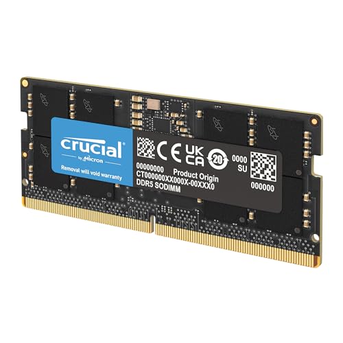 Crucial Ram Ddr5 64Gb 5600Mhz Sodimm, Memoria Per Pc Laptop/Notebook, Mini Pc, Memoria Ad Alte Prestazioni (O 5200Mhz / 4800Mhz), Cl46 - Ct64G56C46S5