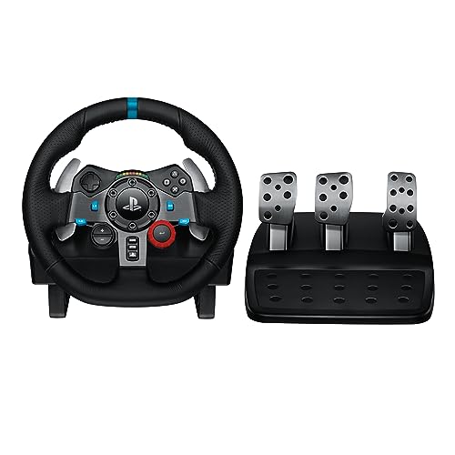 Logitech G29 Driving Force Racing Wheel Volante Da Corsa Con Pedali Regolabili, Ritorno Di Forza Reale, Comandi Cambio In Acciaio Inossidabile, Volan