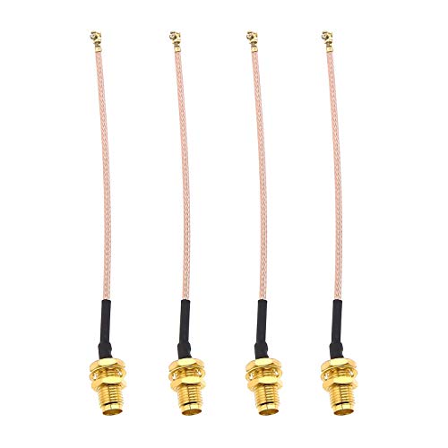 Yinettech Cavo Coassiale Rg-178 A Bassa Perdita, Rf U.Fl Ipex Ipx Ipx Da Mini Pci A Sma Femmina, 10 Cm, 10 Cm