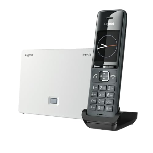 Gigaset Comfort 520A Ip Base - Telefono Voip - Supporta 6 Portatili - Accesso Ai Contatti Google, Office 365, Nero Titanio [Compatibile In It, De, Fr,