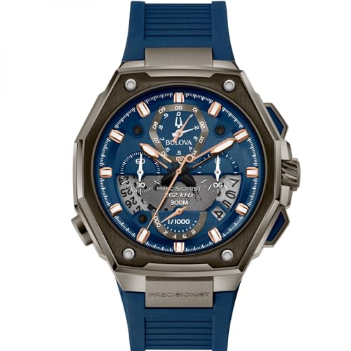 Bulova Orologio Analogico-Digitale Al Quarzo Uomo Con Cinturino In Silicone 98B357