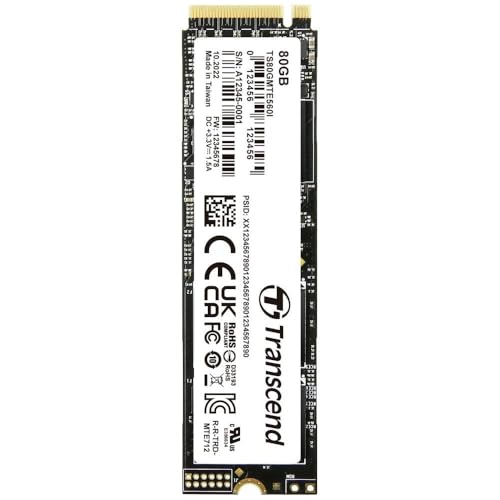Transcend Mte560I 80Gb Interne M.2 Pcie Nvme Ssd 2280 Pcie Nvme 4.0 X4 Industrial Ts80Gmte560I