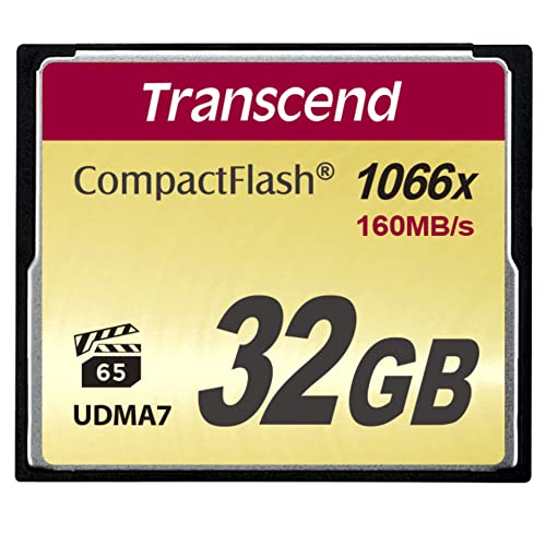 Transcend Compact Flash 1066X Ts32Gcf1000 Scheda Di Memoria, 32 Gb