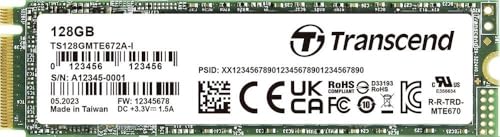 Transcend 128Gb Interne Pcie Ssd Ts128Gmte672Ai-Vs1