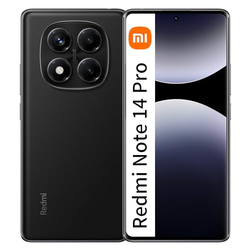 Xiaomi Redmi Note 14 Pro 12Gb Ram+512Gb Rom Smartphone 6.67 Pollici 120Hz 200Mp Batteria 5500Mah 45W Wired Fast Charging, Nero(Nessun Caricabatterie)