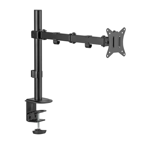 Tm Electron Supporto Articolato Con 2 Bracci Per Monitor, Vesa Fino A 100 X 100, Per Schermi Da 17" A 32" E Fino A 9 Kg, Guida Per Cavi, Orientamento