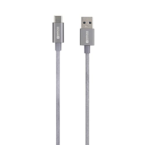 Skross Cavo Usb Usb-C 3.0, Braiding, 1,20 M, Grigio