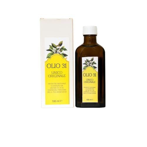 Olio 31, Miscela Oli Essenziali Per Diffusore, Per Massaggi E Aromaterapia, Tonificante, Rilassante, Balsamico 100 Ml