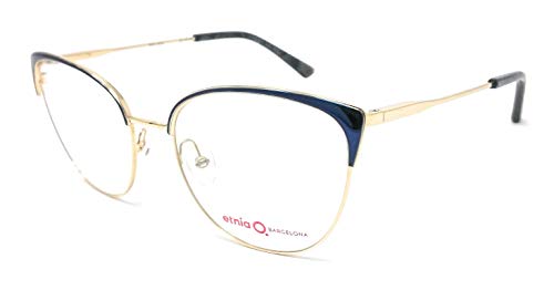 Occhiali Da Vista Donna Etnia Barcelona Riga Blgd - Cat Eye Oro E Blu