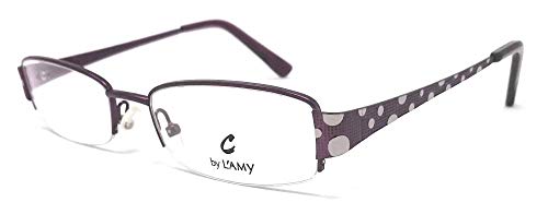 Occhiali Da Vista Donna L'Amy 8016 C01 Viola Nylor Rettangolare - Aste A Pois