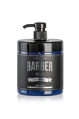 Barber Marmara Shaving Gel Silver - Gel Da Barba Uomo Trasparente 1000 Ml - Per Una Rasatura Precisa Dei Contorni Della Barba - Gel Da Barbiere Per La