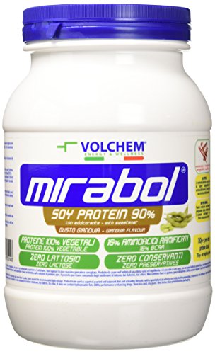 Volchem Mirabol Soy Protein 90, Integratore Alimentare Con Proteine Di Soia Isolate, 16% Aminoacidi Ramificati, Senza Lattosio E Conservanti, Barattol