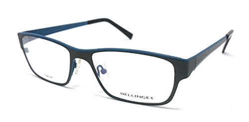 Occhiali Da Vista In Titanio Uomo Donna Bellinger Solid 7549 Grigio E Celeste