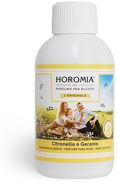Horomia Profumo Per Bucato Citronella E Geranio 250Ml - Profuma Bucato Per Lavatrice E Asciugatrice