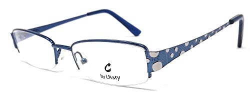 Occhiali Da Vista Donna L'Amy 8016 C02 Blu Nylor Rettangolare - Aste A Pois