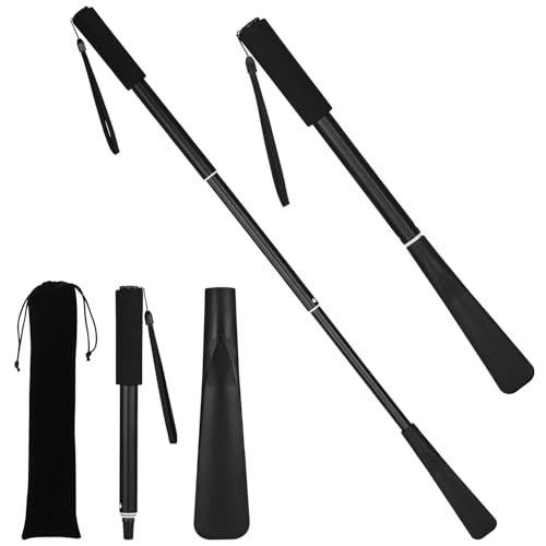 Zhufas Calzascarpe Lungo, 44Cm-84Cm, Calzascarpe Lungo Metallo, Curve Di Larghezza Ergonomiche, Adatto Per I Viaggi E La Vita Quotidiana, Può Essere U