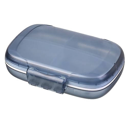 Funfob 1 Portapillole Da Viaggio Con Scomparto Portatile, Porta Vitamine, Ermetico E Resistente All'Umidità, Colore Blu