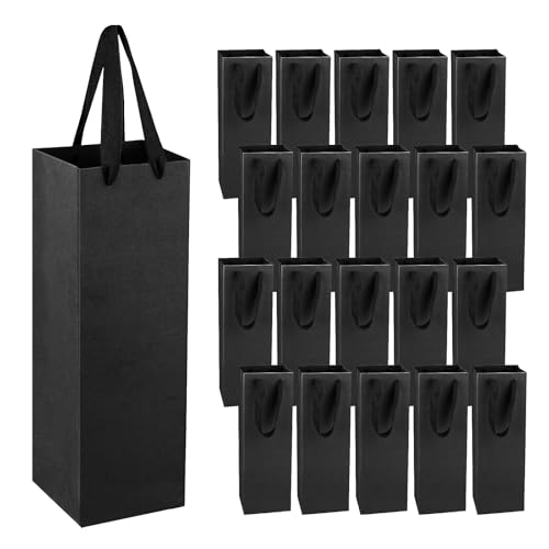 Fabaoday Sacchetto Regalo Per Vino,20 Shopper Porta Bottiglia Vino Buste Di Carta Sacchetti Regalo Confezione Sacchetti Di Carta Per Vino,Sacchetto Vi