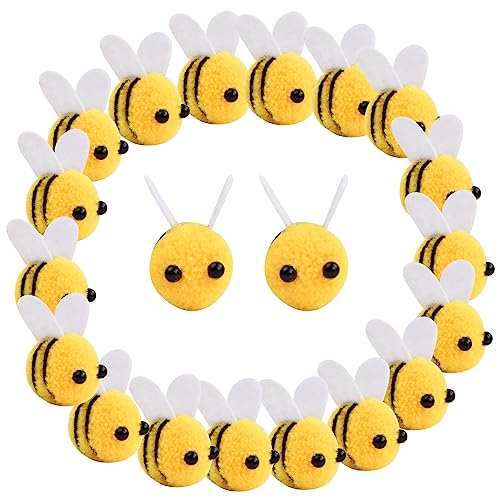 Nivofu 20Pcs Decorazione Api, Decorative Accessori Capelli Api, Artigianali In Feltro Di Lana Decorazioni Di Api, Mini Ornamenti Ape Decorazioni, Bee