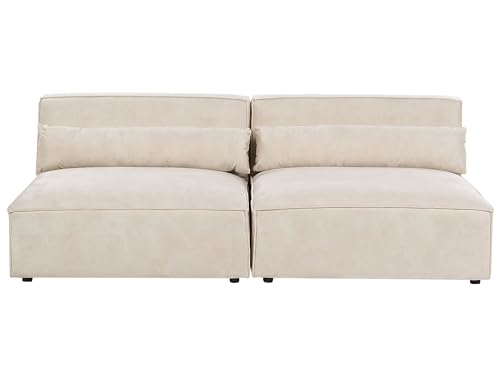 Divano Moderno Senza Braccioli A 2 Posti Divano Modulare Divano In Velluto Beige