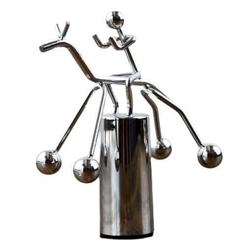 Casstaly Cavalca E Dondola Un Piccolo Umanoide Che Cavalca Il Desktop A Movimento Perpetuo, Decorazioni Con Palline Extra Per Mini Ornamenti Da Uffici