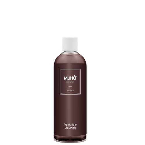 Muha' | Ricarica Per Diffusore, Profumatore Per Ambiente, Fragranza Vaniglia E Liquirizia, Formato Da 500 Ml