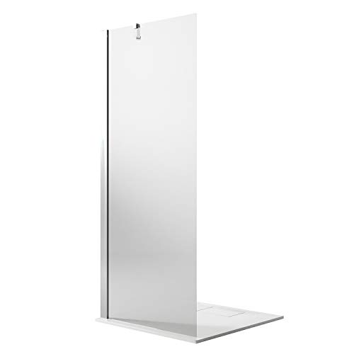 Idralite Parete Doccia Walk In 40Cm H190 Vetro Trasparente Con Trattamento Anticalcare Mod. Flip