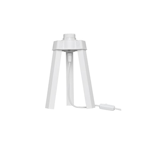 Indomita Lampada Da Tavolo Treppiede Legno Colore Bianco Piko Mdl4768 22.5H