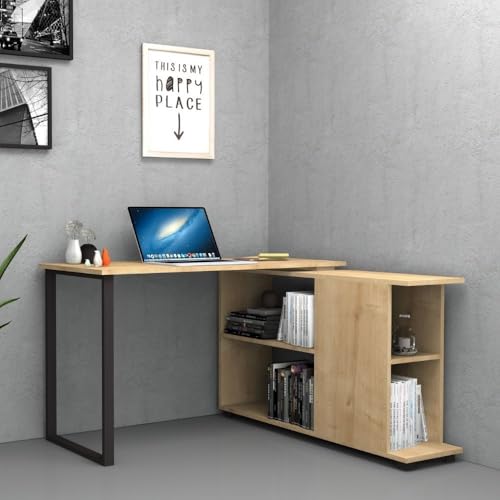 Indomita Scrivania Con Libreria Oslo 120X60 Cm Colore Rovere