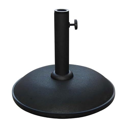 Marbueno Base Ombrellone Rotondo Cemento 36 X 29,5 Cm 11 Kg Nero Giardino, Piscina E Terrazza 10444